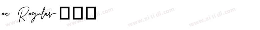 en Regular字体转换